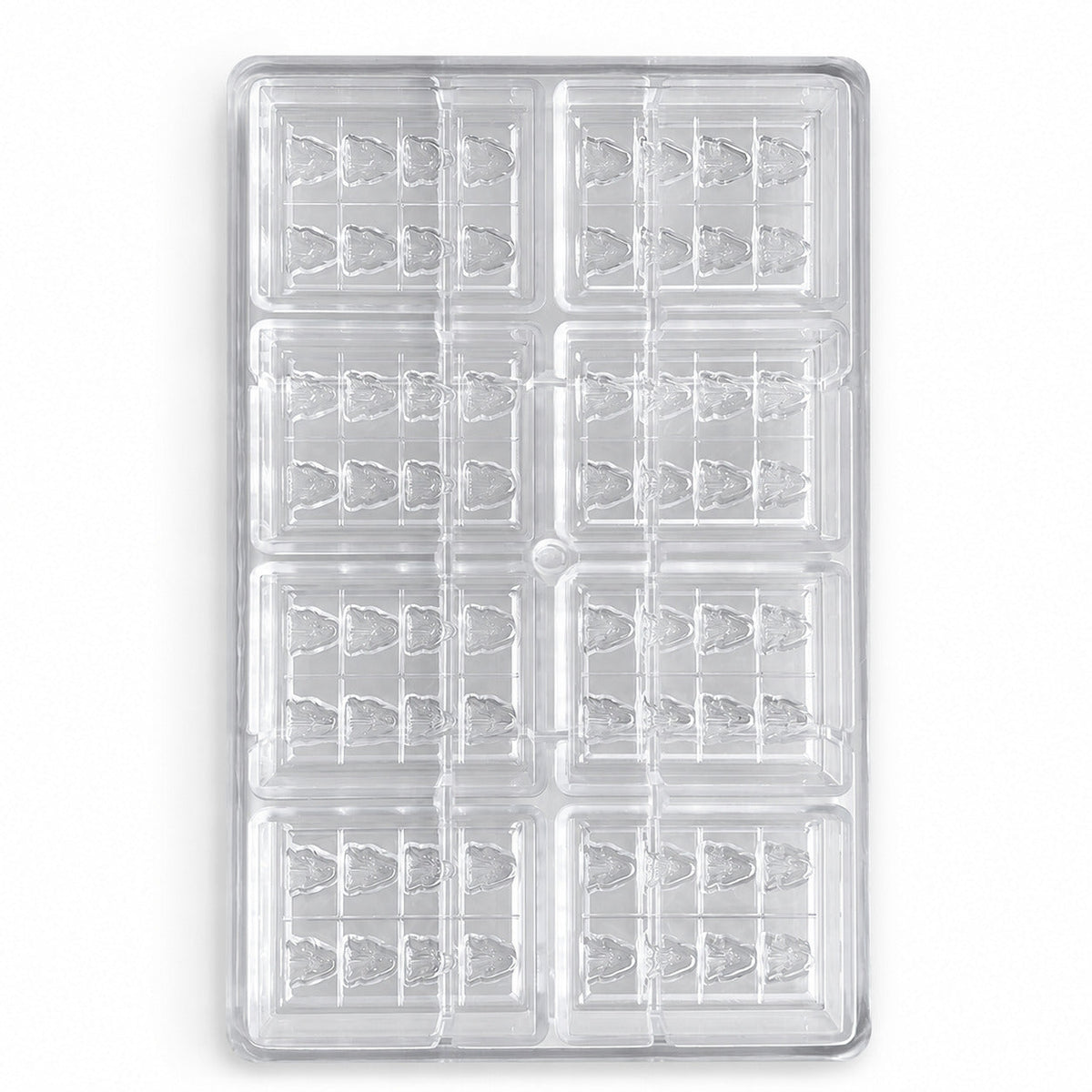 Clear custom polycarbonate chocolate mold for commercial chocolate production