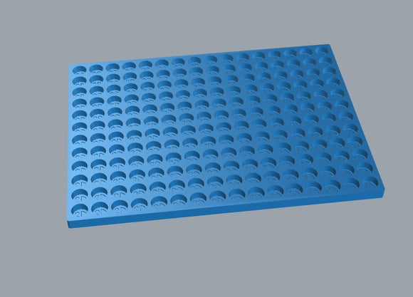 3,2 ml Smiley Gesicht Gummiform - 192 Hohlräume