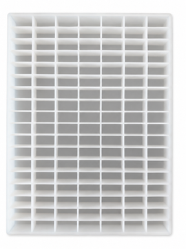 Top view of commercial 20mL rectangle silicone gummy mold