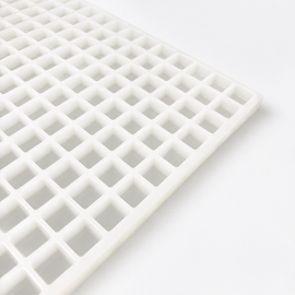 4mL Square Gummy Mold - 192 Cavities angled close-up on a white background