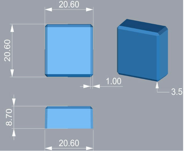 3,5 ml quadratische Gummibärte - 221 Hohlräume