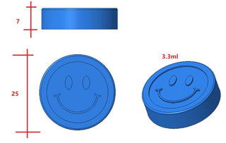 3,3 ml Smiley-Münzen-Gummiform